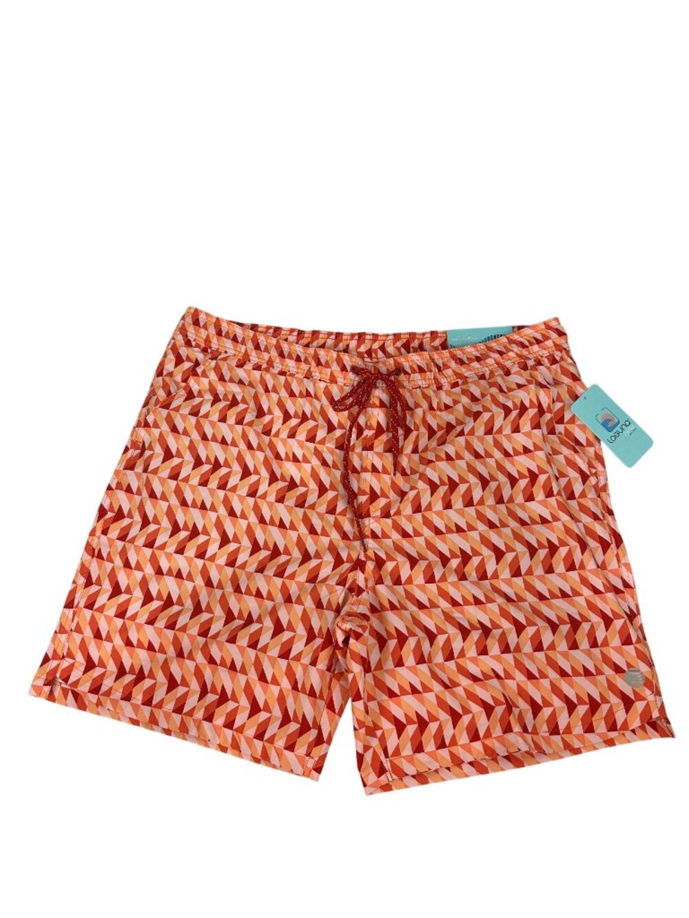 Laguna Swim Mens 2XL Volley Swim Shorts 7" Inseam Geo Print UPF 50+ Quick-Dry